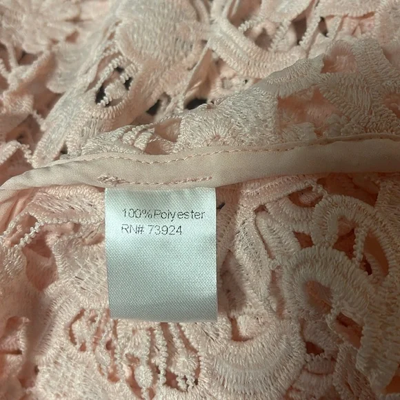 Ming WangWing Collar 3/4 Sleeve Floral Lace Coordinating Jacket